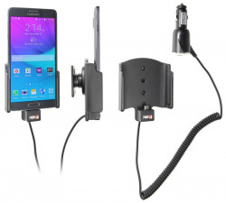 Support voiture  Brodit Samsung Galaxy Note 4  avec chargeur allume cigare - Avec rotule orientable. Réf 512683