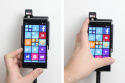 Support voiture  Brodit Nokia Lumia 830  avec chargeur allume cigare - Avec rotule orientable. Réf 512702