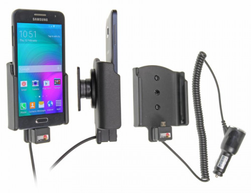 Support voiture  Brodit Samsung Galaxy A3  avec chargeur allume cigare - Avec rotule orientable. Réf 512715