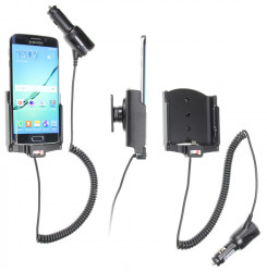 Support voiture  Brodit Samsung Galaxy S6 edge  avec chargeur allume cigare - Avec rotule orientable. Réf 512731