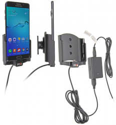 Support voiture  Brodit Samsung Galaxy S6 edge+  installation fixe - Avec système de connecteur Molex. Chargeur 2A. Avec rotule. Réf 513773