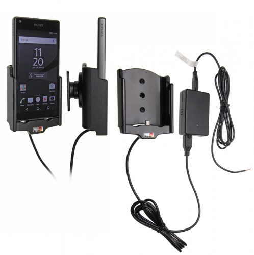 Support voiture  Brodit Sony Xperia Z5 Compact  installation fixe - Avec système de connecteur Molex. Chargeur 2A. Avec rotule. Réf 513797