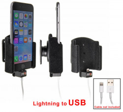 Support voiture Brodit Apple iPhone 6S, iPhone 7 pour fixation cable - Utilisation avec câble Apple Lightning d'origine Avec rotule. Surface 