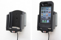Support voiture  Brodit Apple iPhone 4  avec chargeur allume cigare - Avec rotule. Avec câble USB. Chargeur approuvé par Apple. Pour  étui Otterbox Defender (non livré). Réf 521378