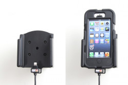 Support voiture  Brodit Apple iPhone 5 avec chargeur allume cigare - Avec rotule. Avec câble USB. Chargeur approuvé par Apple. Pour étui Griffin Survivor All-Terrain. Réf 521512