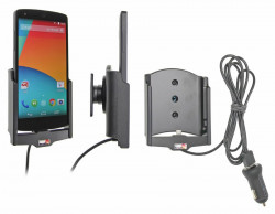 Support voiture  Brodit LG Nexus 5  avec chargeur allume cigare - Avec rotule. Avec câble USB. Réf 521578