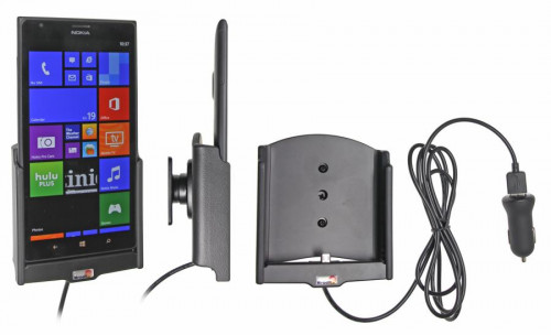 Support voiture  Brodit Nokia Lumia 1520  avec chargeur allume cigare - Avec rotule. Avec câble USB. Réf 521589