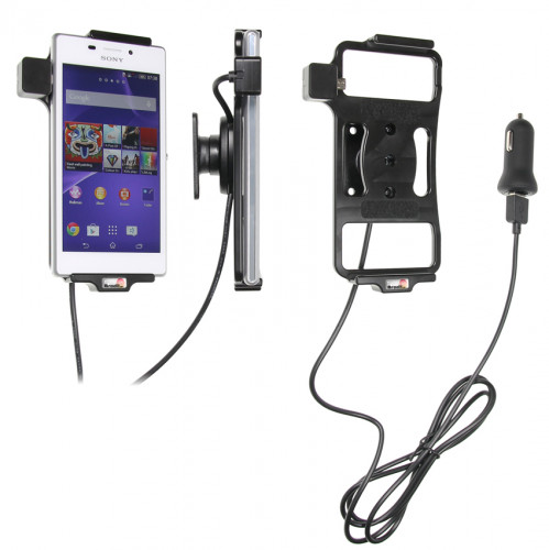 Support voiture  Brodit Sony Xperia M2  avec chargeur allume cigare - Avec rotule. Avec câble USB. Réf 521696