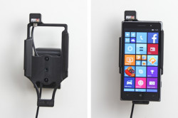 Support voiture  Brodit Nokia Lumia 830  avec chargeur allume cigare - Avec rotule. Avec câble USB. Réf 521702
