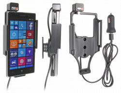 Support voiture Brodit Nokia Lumia 830 avec chargeur allume cigare - Avec rotule. Avec câble USB. Réf 521702