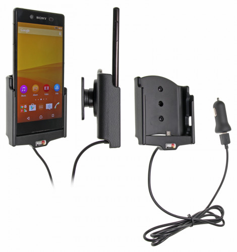 Support voiture  Brodit Sony Xperia Z3+  avec chargeur allume cigare - Avec rotule. Avec câble USB. Réf 521751