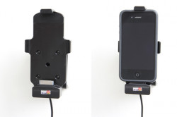 Support voiture Brodit Apple iPhone 3G installation fixe - Avec rotule. Pour appareil avec ou sans l'étui. Chargeur approuvé par Apple. Réf 527410