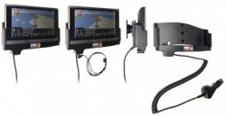 Support voiture Brodit Navigon 8410 avec chargeur allume cigare - Avec rotule. Grâce à la connectivité TMC, antenne TMC inclus. 12/24 Volt. Réf 528060