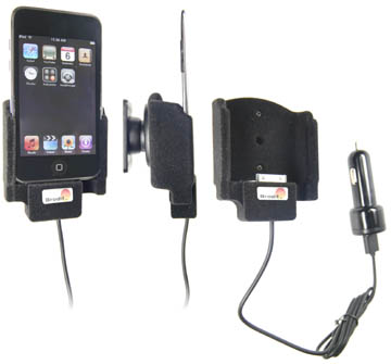 Support voiture  Brodit Apple iPod Touch 2nd Generation  avec chargeur allume cigare - Avec rotule. Avec câble USB. Surface &quot