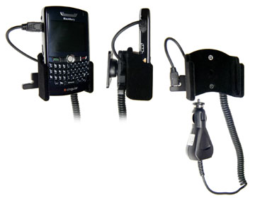 Support voiture  Brodit BlackBerry 8800  avec chargeur allume cigare - Avec rotule. Surface &quot