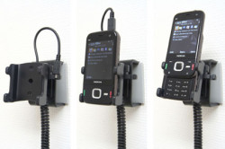 Support voiture  Brodit Nokia N85  avec chargeur allume cigare - Avec rotule orientable. Réf 965274