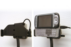 Support voiture  Brodit HTC Hermes  avec chargeur allume cigare - Avec rotule. Pour une position ouverte horizontale. Réf 968691