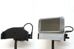 Support voiture  Brodit Nokia N810  avec chargeur allume cigare - Avec rotule. Pour une position ouverte horizontale. Réf 968786