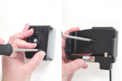 Support voiture  Brodit Navigon 2200  installation fixe - Avec rotule. Grâce à la connectivité TMC, antenne TMC inclus. 12/24 Volt. Réf 279031