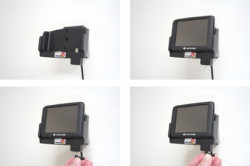 Support voiture  Brodit Navigon 2200  installation fixe - Avec rotule. Grâce à la connectivité TMC, antenne TMC inclus. 12/24 Volt. Réf 279031