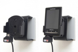 Support voiture  Brodit Sony Ericsson Xperia X10 mini  avec chargeur allume cigare - Avec rotule orientable. Réf 512155