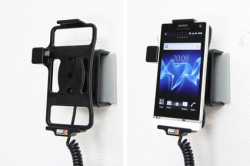 Support voiture  Brodit Sony Xperia S  avec chargeur allume cigare - Avec rotule orientable. Réf 512369