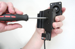 Support voiture  Brodit HTC Touch Diamond 2 T5353  installation fixe - Avec rotule, connectique Molex. Chargeur 2A. Réf 513011