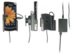 Support voiture  Brodit Samsung i8910 HD  installation fixe - Avec rotule, connectique Molex. Chargeur 2A. Réf 513020