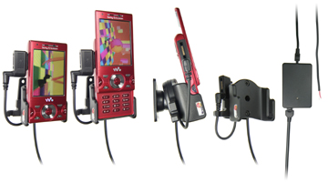 Support voiture  Brodit Sony Ericsson W995  installation fixe - Avec rotule, connectique Molex. Chargeur 2A et Pass-Through Connector pour la connectivité casque. Réf 513024