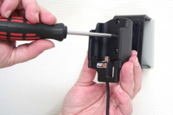 Support voiture  Brodit Huawei V625  installation fixe - Avec rotule, connectique Molex. Chargeur 2A. Réf 513066