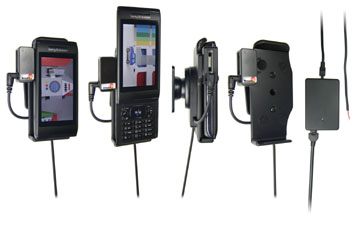 Support voiture  Brodit Sony Ericsson Aino  installation fixe - Avec rotule, connectique Molex. Chargeur 2A et Pass-Through Connector pour la connectivité casque. Réf 513079