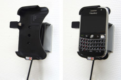 Support voiture  Brodit BlackBerry Bold 9000  installation fixe - Avec rotule, connectique Molex. Chargeur 2A. Réf 513083