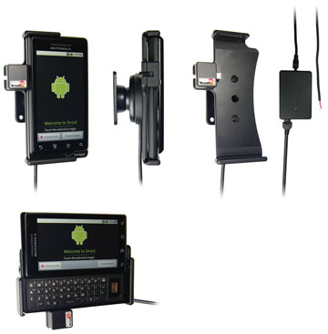 Support voiture  Brodit Motorola Droid (CDMA)  installation fixe - Avec rotule, connectique Molex. Chargeur 2A. Réf 513090