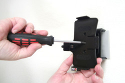 Support voiture  Brodit BlackBerry Storm 2  installation fixe - Avec rotule, connectique Molex. Chargeur 2A. Réf 513092