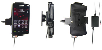 Support voiture  Brodit BlackBerry Storm 2  installation fixe - Avec rotule, connectique Molex. Chargeur 2A. Réf 513092
