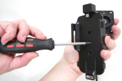 Support voiture  Brodit Samsung Galaxy Spica GT-I5700  installation fixe - Avec rotule, connectique Molex. Chargeur 2A. Réf 513128