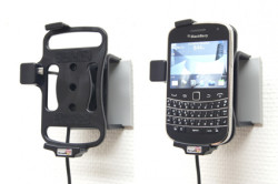 Support voiture  Brodit BlackBerry Bold 9900  installation fixe - Avec rotule, connectique Molex. Chargeur 2A. Réf 513271