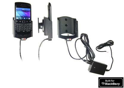 Support voiture  Brodit BlackBerry Bold 9790  installation fixe - Avec rotule, connectique Molex. Chargeur 2A. Réf 513289