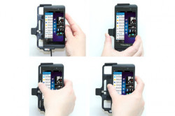 Support voiture  Brodit BlackBerry Z10  installation fixe - Avec rotule, connectique Molex. Chargeur 2A. Réf 513447