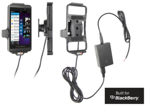 Support voiture  Brodit BlackBerry Z10  installation fixe - Avec rotule, connectique Molex. Chargeur 2A. Réf 513447