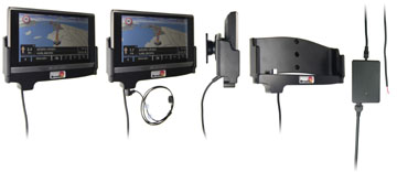Support voiture  Brodit Navigon 8410  installation fixe - Avec rotule. Grâce à la connectivité TMC, antenne TMC inclus. 12/24 Volt. Réf 529060
