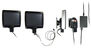 Support voiture  Brodit Mio Moov Spirit 300 Traffic  installation fixe - Avec rotule. Grâce à la connectivité TMC, antenne TMC inclus. 12/24 Volt. Réf 529067