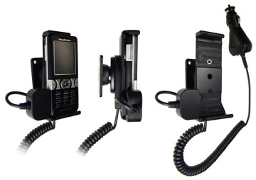 Support voiture  Brodit Sony Ericsson K550  avec chargeur allume cigare - Avec rotule orientable. Réf 965144