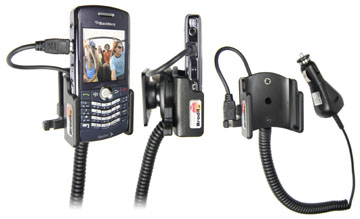 Support voiture  Brodit BlackBerry Pearl 8110  avec chargeur allume cigare - Avec rotule orientable. Réf 965206