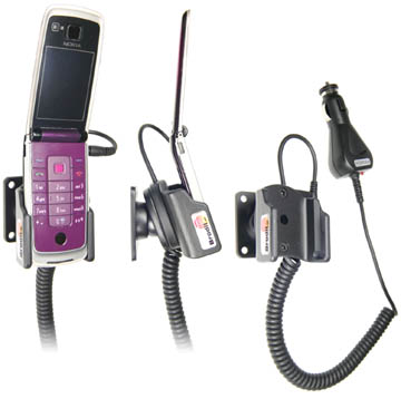 Support voiture  Brodit Nokia 6600 Fold  avec chargeur allume cigare - Avec rotule. Pour position ouverte. Réf 965269