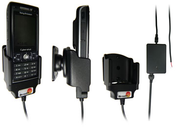 Support voiture  Brodit Sony Ericsson K800i  installation fixe - Avec rotule, connectique Molex. Chargeur 2A. Réf 971095