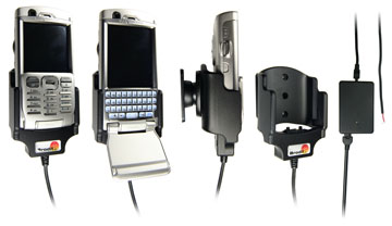 Support voiture  Brodit Sony Ericsson P990i  installation fixe - Avec rotule, connectique Molex. Chargeur 2A. Réf 971099
