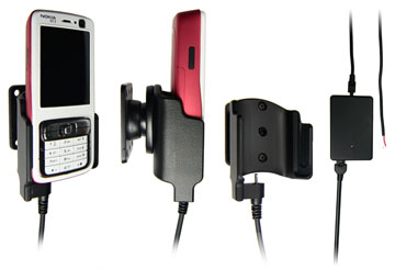 Support voiture  Brodit Nokia N73  installation fixe - Avec rotule, connectique Molex. Chargeur 2A. Réf 971120