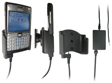 Support voiture  Brodit Nokia E61i  installation fixe - Avec rotule, connectique Molex. Chargeur 2A. Réf 971170