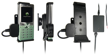 Support voiture  Brodit Sony Ericsson T650i  installation fixe - Avec rotule, connectique Molex. Chargeur 2A. Réf 971175